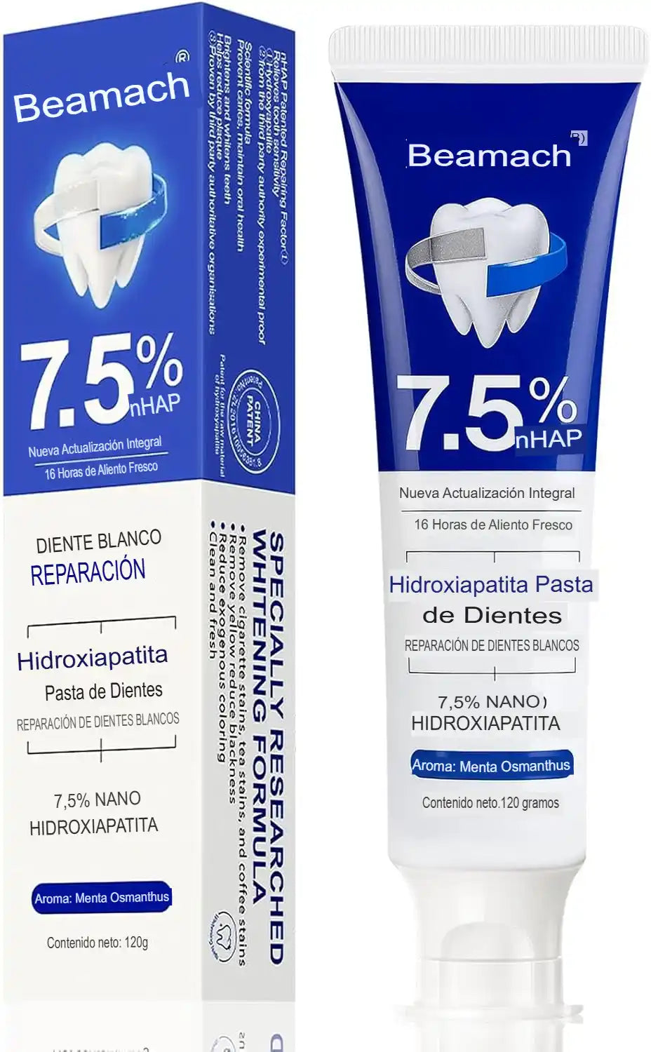 🦷Crema Dental con Hidroxiapatita (7.5%) Beamach + SinFluor